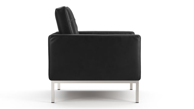 Florence - Florence Lounge Chair, Midnight Black Premium Leather