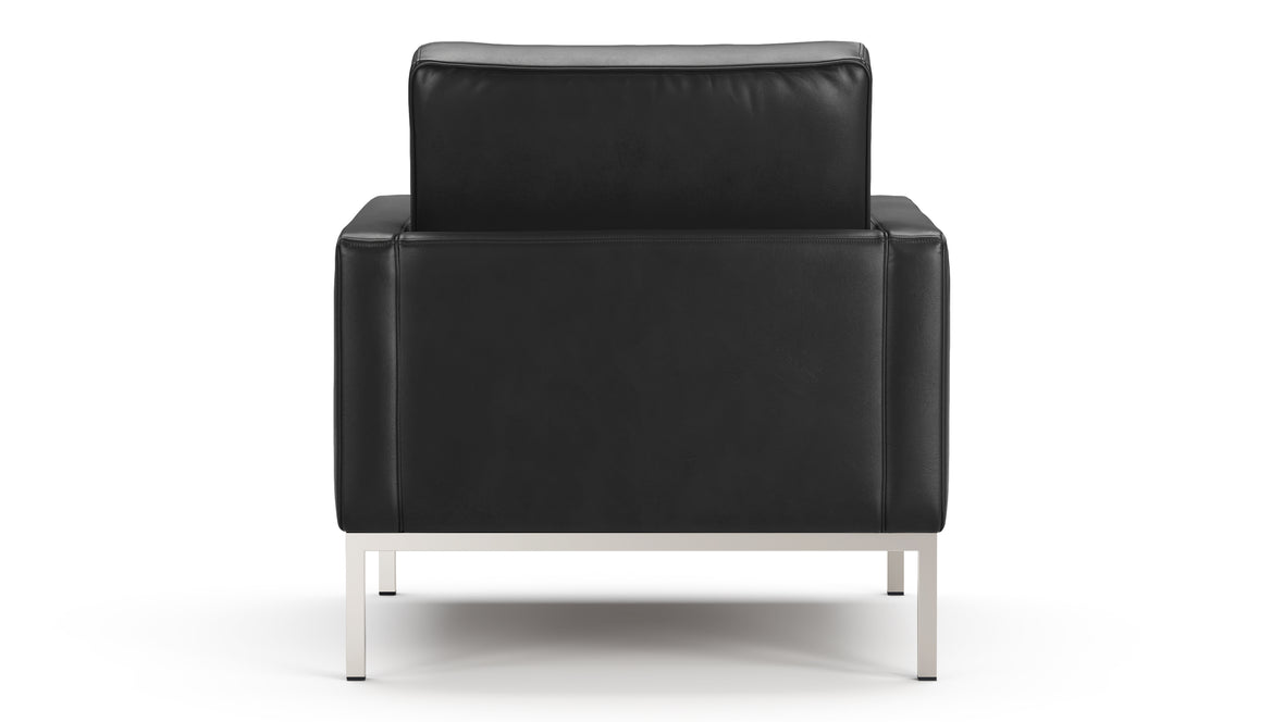Florence - Florence Lounge Chair, Midnight Black Premium Leather