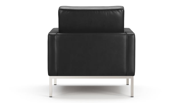 Florence - Florence Lounge Chair, Midnight Black Premium Leather