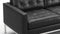 Florence - Florence Two Seater Sofa, Midnight Black Premium Leather