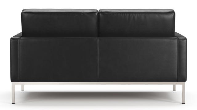 Florence - Florence Two Seater Sofa, Midnight Black Premium Leather
