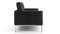 Florence - Florence Three Seater Sofa, Midnight Black Premium Leather
