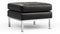 Florence - Florence Ottoman, Midnight Black Premium Leather