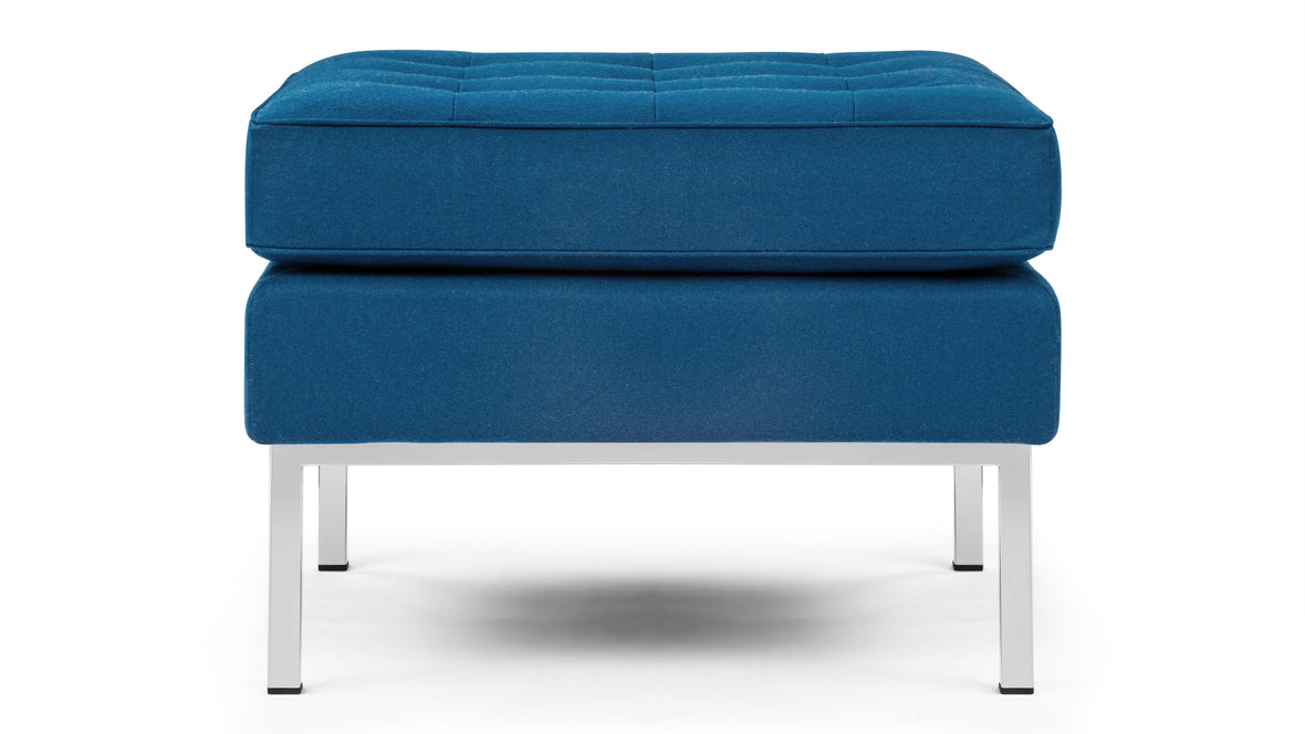 Florence - Florence Ottoman, Indigo Blue Wool
