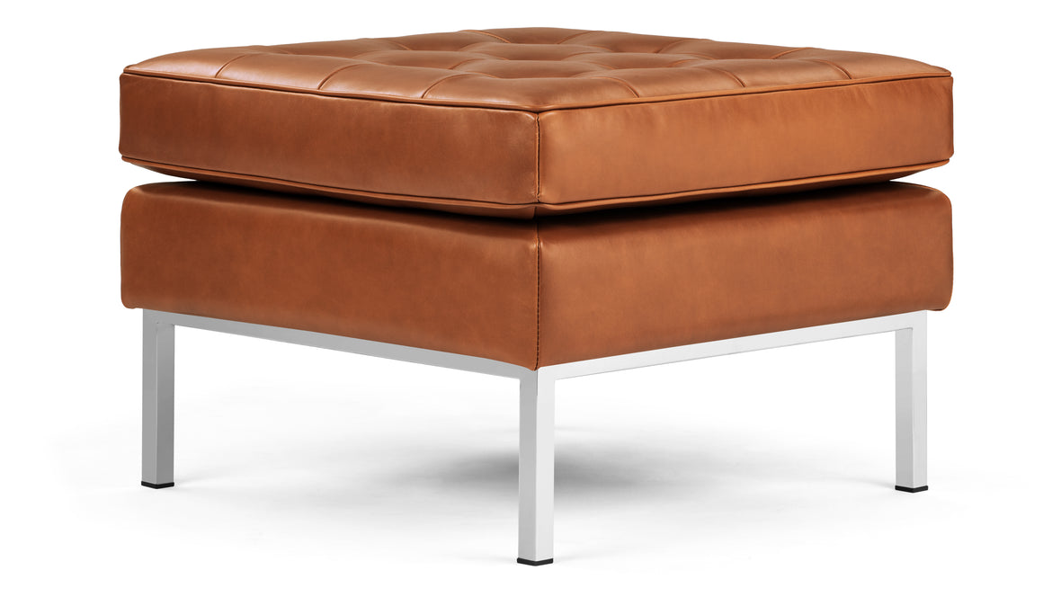 Florence - Florence Ottoman, Tan Premium Leather