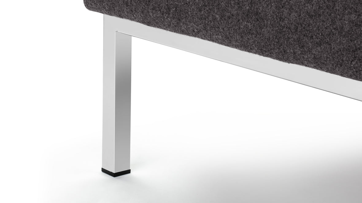 Florence - Florence Ottoman, Dark Gray Wool
