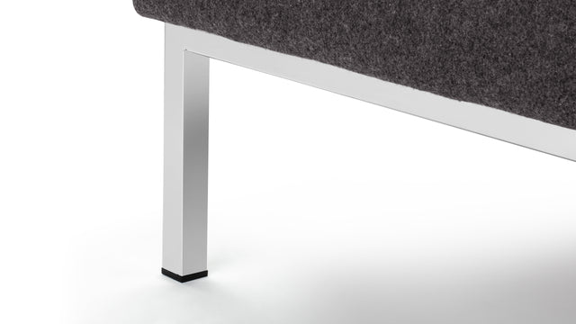 Florence - Florence Ottoman, Dark Gray Wool