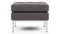 Florence - Florence Ottoman, Dark Gray Wool