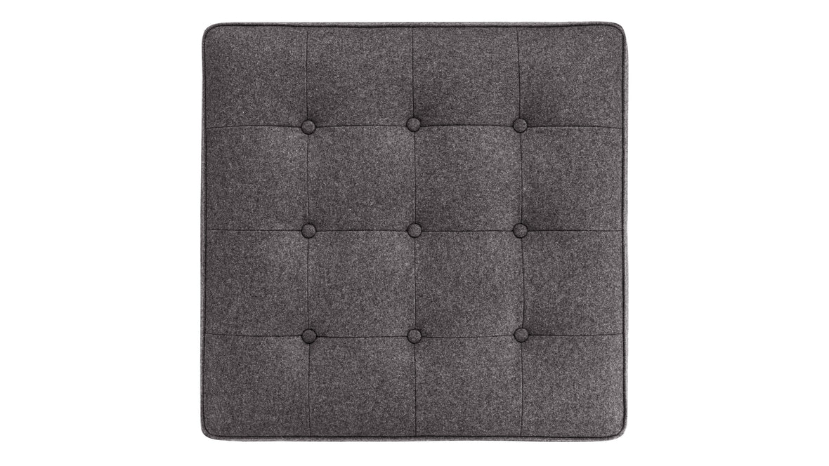 Florence - Florence Ottoman, Dark Gray Wool