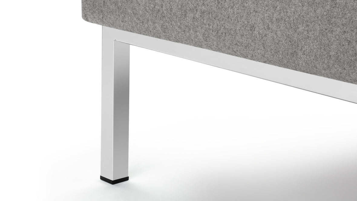 Florence - Florence Ottoman, Light Gray Wool
