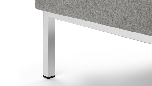 Florence - Florence Ottoman, Light Gray Wool
