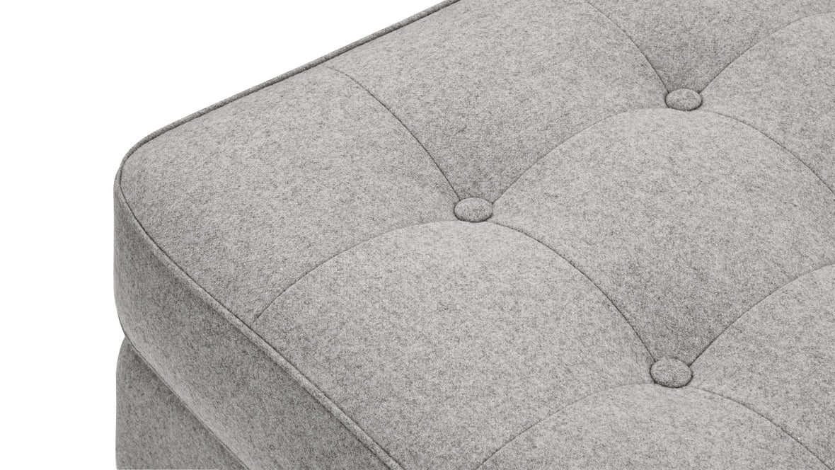 Florence - Florence Ottoman, Light Gray Wool