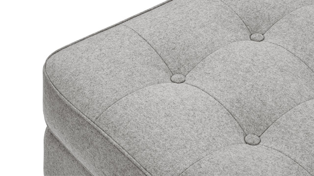Florence - Florence Ottoman, Light Gray Wool