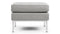 Florence - Florence Ottoman, Light Gray Wool