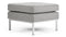 Florence - Florence Ottoman, Light Gray Wool
