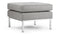 Florence - Florence Ottoman, Light Gray Wool