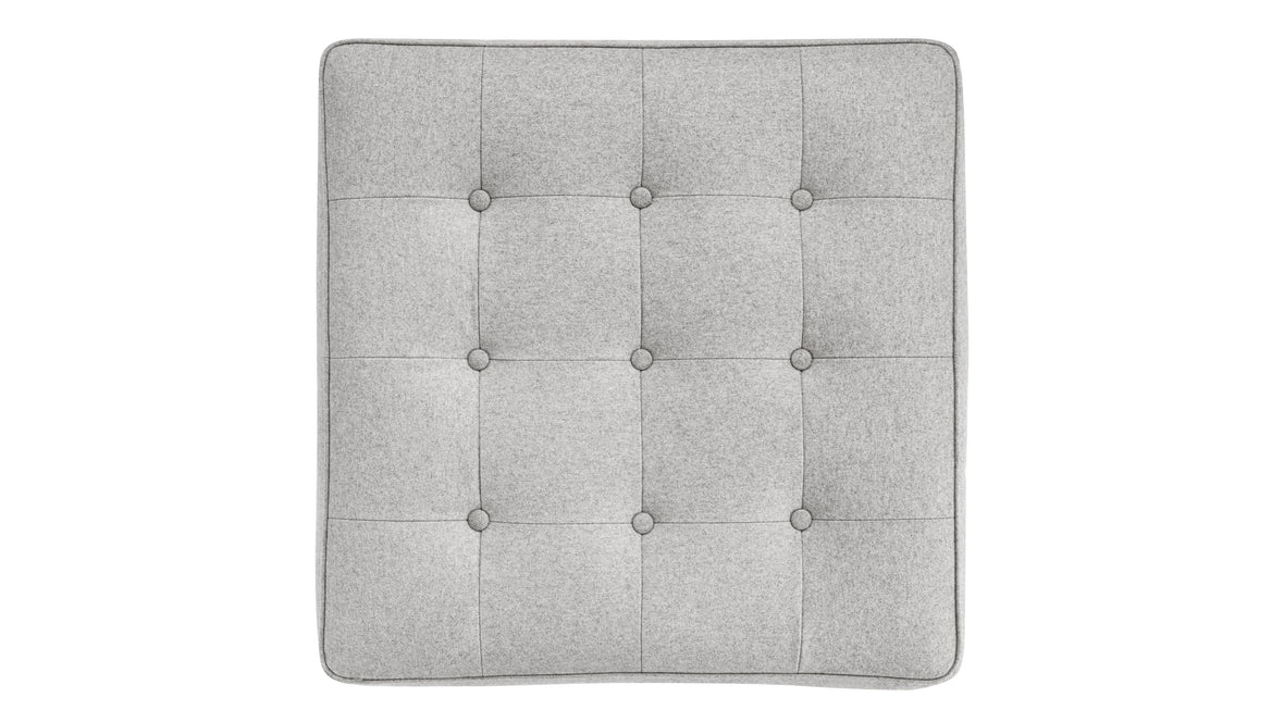 Florence - Florence Ottoman, Light Gray Wool