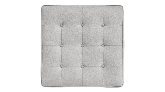 Florence - Florence Ottoman, Light Gray Wool