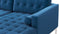 Florence - Florence Three Seater Sofa, Right Chaise, Indigo Blue Wool