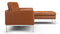 Florence - Florence Three Seater Sofa, Right Chaise, Tan Premium Leather