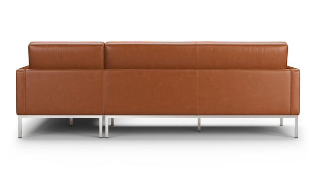 Florence - Florence Three Seater Sofa, Right Chaise, Tan Premium Leather