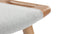 Papa Bear - Papa Bear Ottoman, Light Gray Wool and Walnut