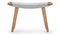 Papa Bear - Papa Bear Ottoman, Light Gray Wool and Walnut