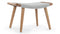 Papa Bear - Papa Bear Ottoman, Light Gray Wool and Walnut