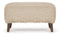 Cabana - Cabana Ottoman, Almond Long Hair Sherpa and Walnut
