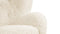 Tired Man - Tired Man Lounge Chair, White Long Hair Sherpa