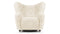 Tired Man - Tired Man Lounge Chair, White Long Hair Sherpa