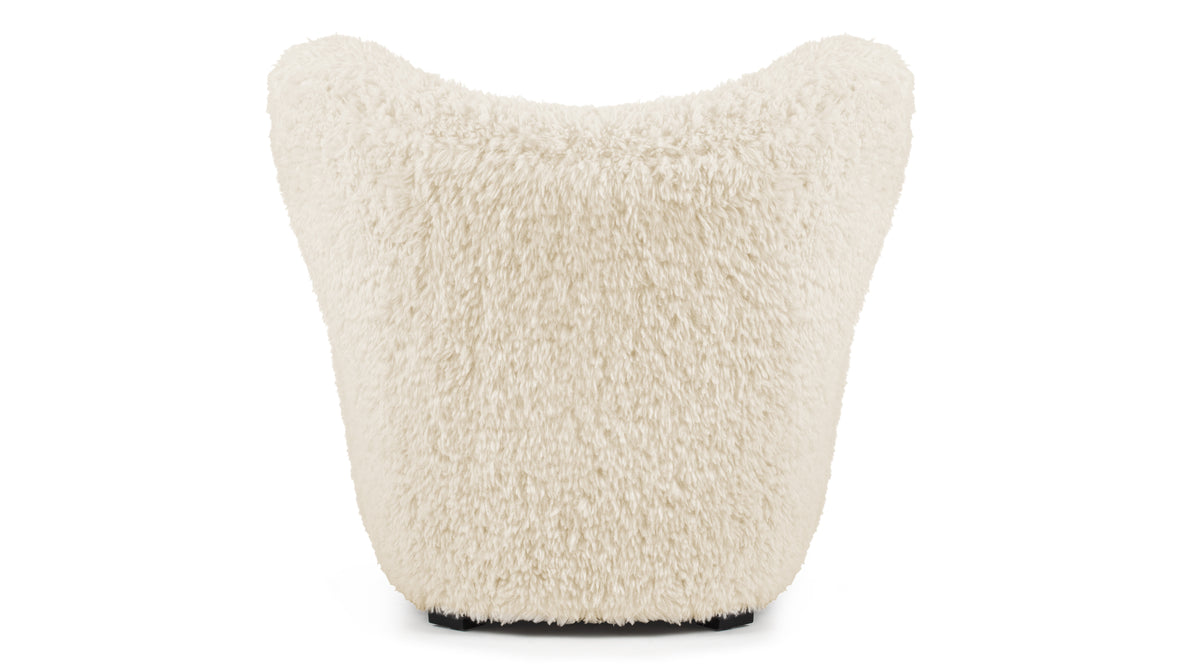 Tired Man - Tired Man Lounge Chair, White Long Hair Sherpa