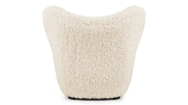Tired Man - Tired Man Lounge Chair, White Long Hair Sherpa