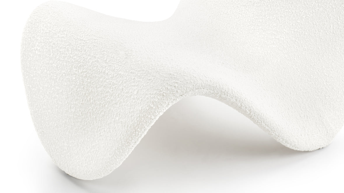 Tongue - Tongue Chair, White Boucle
