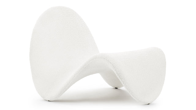 Tongue - Tongue Chair, White Boucle