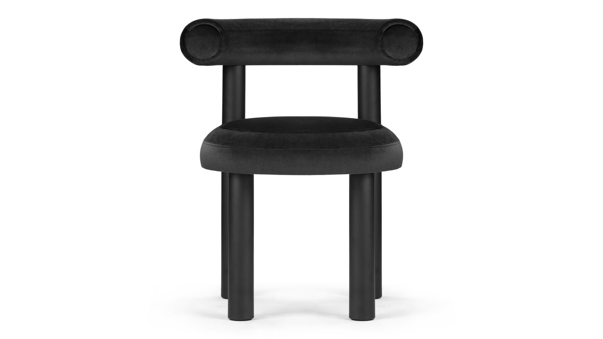 Vance - Vance Dining Chair, Black Velvet