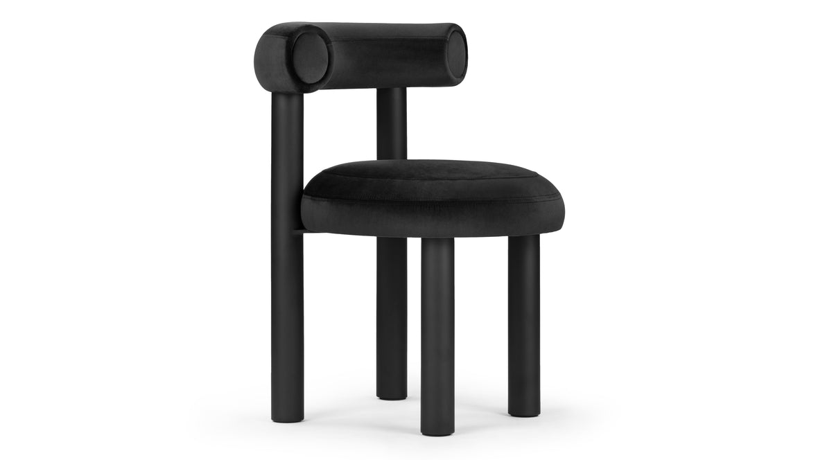 Vance - Vance Dining Chair, Black Velvet