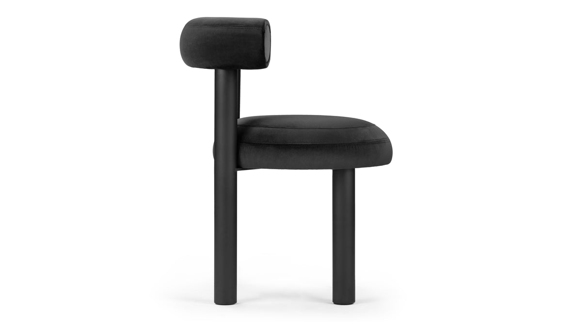 Vance - Vance Dining Chair, Black Velvet