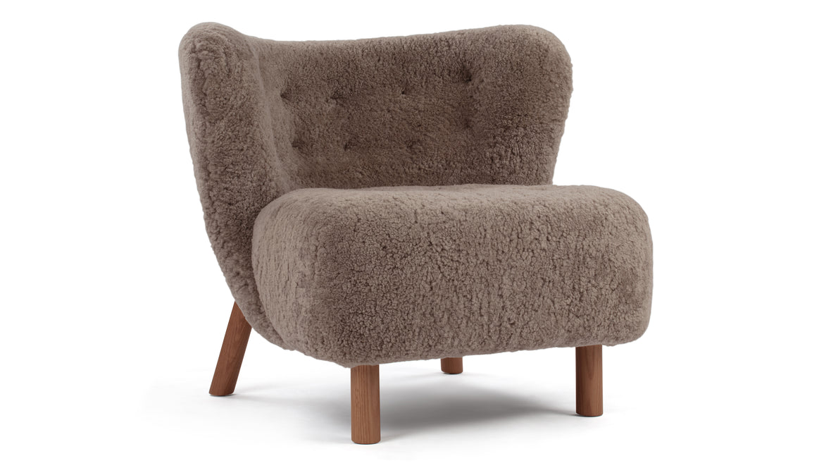 Petra - Petra Chair, Cappuccino Luxe Sheepskin