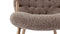 Clam - Clam Chair, Cappuccino Luxe Sheepskin