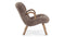 Clam - Clam Chair, Cappuccino Luxe Sheepskin