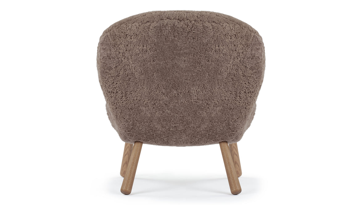 Clam - Clam Chair, Cappuccino Luxe Sheepskin