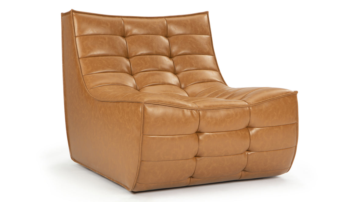 Tyge - Tyge Module, Armless Seat, Bourbon Vegan Leather