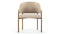 Esme - Esme Dining Chair, Latte Vegan Suede and Brushed Brass