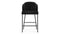 Aben - Aben Counter Stool, Black Plush Velvet and Black