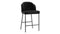 Aben - Aben Counter Stool, Black Plush Velvet and Black