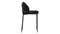 Aben - Aben Counter Stool, Black Plush Velvet and Black