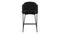 Aben - Aben Counter Stool, Black Plush Velvet and Black