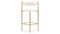 Demi - Demi Bar Stool, Oatmeal Brushed Weave and Brass