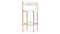 Demi - Demi Bar Stool, Oatmeal Brushed Weave and Brass